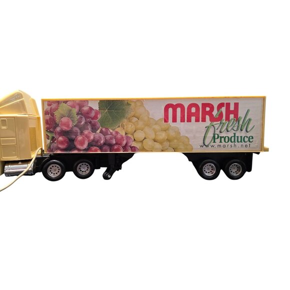 Vintage RC Marsh Supermarket Indiana 18 Wheeler Delivery Semi Truck Tractor Trai - Picture 3 of 9